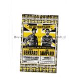 LA GALAXY V NEW YORK CITY 2015 / GERRARD V LAMPARD Programme with "The British Invasion" and