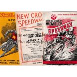 SPEEDWAY / BELLE VUE Twenty one away programmes: 6 X 1946 and 15 X 1947. Generally good