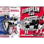 EUROPEAN CUP FINALS Twenty eight programmes: 1960, 1961, 1962, 1963, 1966, 1968 X 2, 1969, 1971,