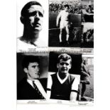 FOOTBALL PHOTO POSTCARDS Six postcards from the 1960's including Raymond Kopa, Gento, Jimmy