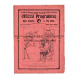 TOTTENHAM HOTSPUR V ARSENAL 1921 Programme for the London Combination match at Tottenham 15/10/1921,