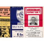 1950'S SCOTTISH FOOTBALL PROGRAMMES Ten programmes: Airdrie v Dundee 58/9, QOS v Preston North End