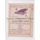 BLACKPOOL V CHARLTON ATHLETIC 1938 Programme for the League match at Blackpool 15/4/1938 with the