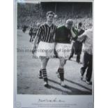 BERT TRAUTMANN AUTOGRAPH A 16 x 12 colorized limited edition of the Man City goalkeeper making his