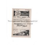 1945/6 FA CUP / NOTTS. COUNTY V BRADFORD CITY Programme for the tie at County 17/11/1945, very
