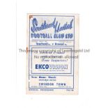 ARSENAL Programme for the away Football Combination Cup match v Southend United 18/3/1950, 4 punched