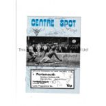 PORTSMOUTH AUTOGRAPHS 1978 Programme for the away League match v Bury 11/3/1978 signed on the