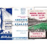 SHEFFIELD REPRESENTATIVE FOOTBALL TEAM Five programmes: homes at Sheff. Weds. v International XI 9/