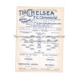 CHELSEA Programme for the home London Challenge Cup match v Millwall 23/10/1933, ex-binder.