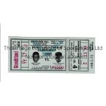 BOXING Unused ticket for Sonny Liston v Floyd Patterson at the Convention Hall, Miami 4/4/1963. Very