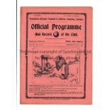 TOTTENHAM HOTSPUR V ARSENAL 1915 Joint issue programme v Boscombe 13/2/1915 South Eastern League and