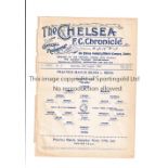 CHELSEA Single sheet programme for the Practice Match 12/8/1933, ex-binder. Generally good