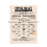 ARSENAL Programme for the away League match v Crystal Palace 28/10/1944, pencil scores entered,