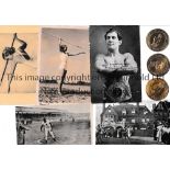 1908 OLYMPICS LONDON / 1936 OLYMPICS BERLIN A b/w postcard signed by gold medal wrestler George de
