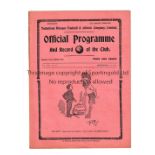 TOTTENHAM HOTSPUR Programme for the home London F.A. Cup tie v Millwall 22/9/1919. Good