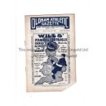 OLDHAM ATHLETIC V NEWCASTLE UNITED 1911 Programme for the League match at Oldham 25/12/1911, the