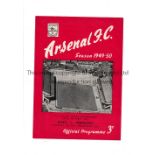 NEUTRAL AT ARSENAL Programme for the FA County Youth Final, Middlesex v Essex 13/5/1950, very slight