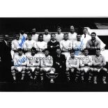 MANCHESTER CITY AUTOGRAPHS A 12 x 8 b/w photo showing the Second Division winning squad posing