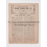 ARSENAL V CHELSEA 1920 Eight page fold-out programme for the League match at Arsenal 11/12/1920,