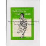 CELTIC / PAUL McSTAY Programme for the Scottish Writers' Association Annual Dinner Player of the