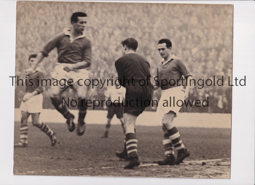 PRESS PHOTOS / CHARLTON ATH. V PRESTON 1956 Four original B/W Press photos with stamps and paper