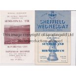 1956 FA CUP SEMI-FINALS Two programmes for Manchester City v Tottenham Hotspur at Villa Park, scores