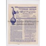 1950 FA CUP SEMI-FINAL AT TOTTENHAM Programme for Arsenal v Chelsea 18/3/1950, slightly creased