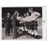 BIRMINGHAM CITY / 1956 FA CUP FINAL / PRESS PHOTOS Two original /w Press photos with paper
