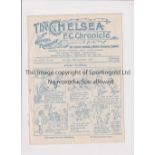 CHELSEA Programme for the home League match v Swansea Town 20/11/1926, ex-binder and slightly