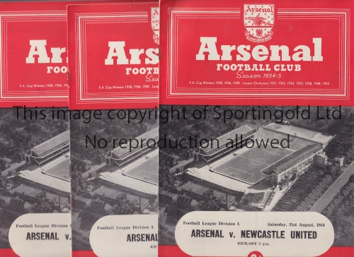 ARSENAL Over 240 home programmes 1949/50 - 1959/60 including all competitions and some Friendlies.