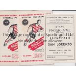 BRENTFORD Ten home programmes for season 1955/6 including, San Lorenzo, Southend, Gillingham,