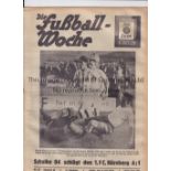 1933 GERMANY XI v GLASGOW RANGERS Friendly played 31/5/1933 in Munich. Rare issue of ''Die Fusball