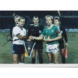 RAY WILKINS / SAMMY McILROY Autographed 12 x 8 col photo of the England and Northern Ireland