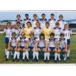 ENGLAND Autographed 12 x 8 col photo of players posing for a squad photo during a photo-shoot in