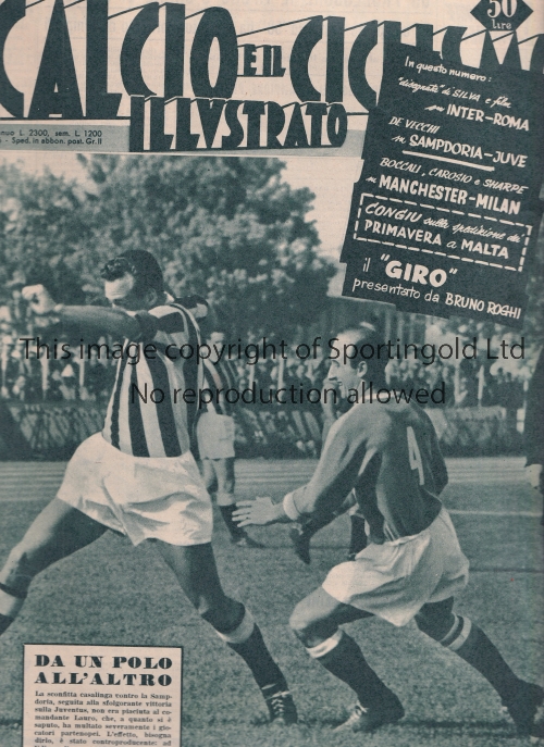 1958 EUROPEAN CUP SEMI FINAL Manchester United v A.C. Milan (1st Leg) played 8/5/1958 at Old