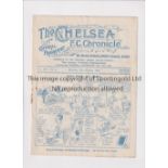 CHELSEA Programme for the home League match v Preston North End 24/10/1925, slight marks and