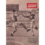 VASAS V RAPID VIENNA 1956 Hungarian 'Képes Sport' (Sports Illustrated) magazine 7/8/1956 covering