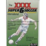 AUSTRALIA SUPER SOCCER 6 TOURNAMENT 1988 Programme for the Tournament 19-21/5/1988 including