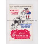 1963 ECWC FINAL Sixteen page programme for Tottenham Hotspur v Atletico Madrid 15/5/1963 in