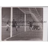 PRESS PHOTOS / ENGLAND V USSR 1958 Three original 10" X 8" B/W Press photos with stamps and paper