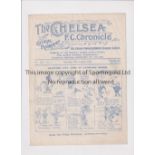 CHELSEA Programme for the home League match v Bradford City 29/8/1925, folded and staple removed.