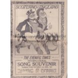 1927 SCOTLAND V ENGLAND SONGSHEET Eight page songsheet newspaper issued by the Evening Times. It