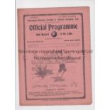 TOTTENHAM HOTSPUR Gatefold programme for the home South Eastern League match v Croydon Common 10/2/