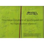 BELGIUM V NORTHERN IRELAND 1976 / AUTOGRAPHS A Holiday Inn Directory of Services for Liege signed by