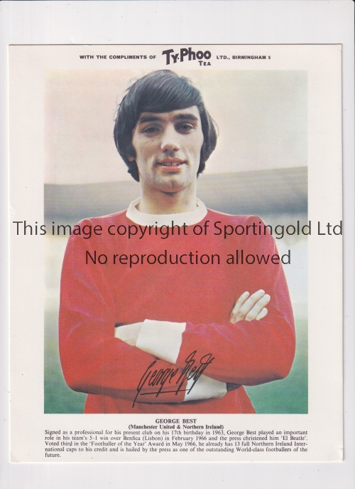 GEORGE BEST / DENIS LAW Two Ty-Phoo Tea cards in original envelopes with vouchers. Good