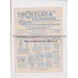 CHELSEA Programme for the home League match v Port Vale 16/3/1927, ex-binder, slightly creased.