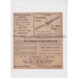 1945/6 FA CUP / MANSFIELD TOWN V GRANTHAM Programme for the tie at Mansfield 15/12/1945, worn and