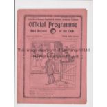 TOTTENHAM HOTSPUR Programme for the home League match v Everton 25/2/1922. Generally good