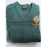 NORTHERN IRELAND A dark green long sleeve 40" acrylic jumper with the Northern Ireland crest on
