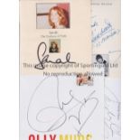 SHOWBIZ AUTOGRAPHS A miscellany of programmes, flyers and tickets with 36 autographs including